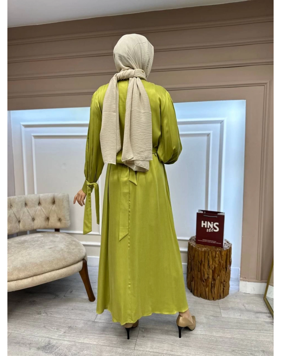 Senna SD241041030045 Fıstık Yeşili Annabel Abiye