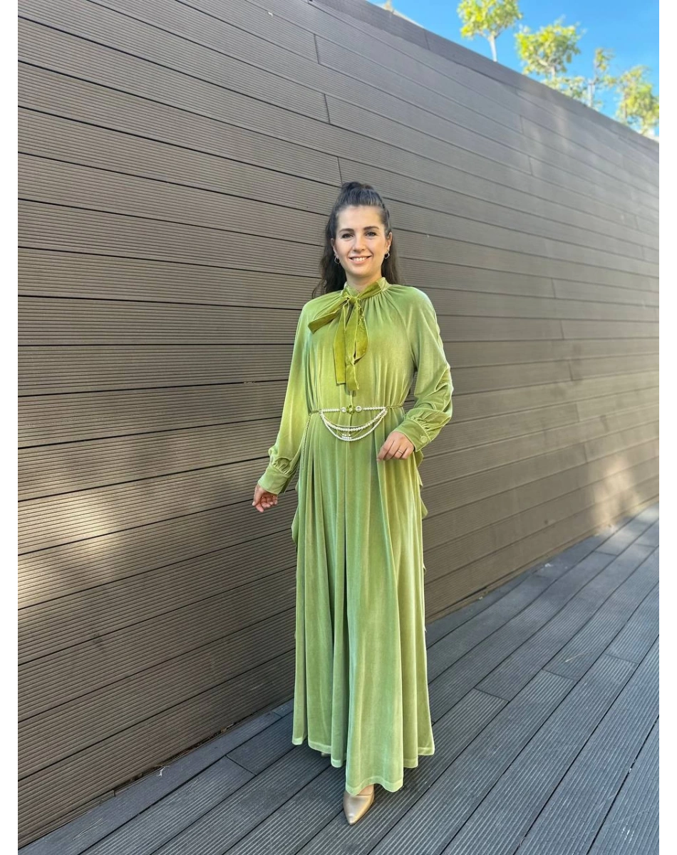 Senna SD241041030049 Fıstık Yeşili Ria Abiye