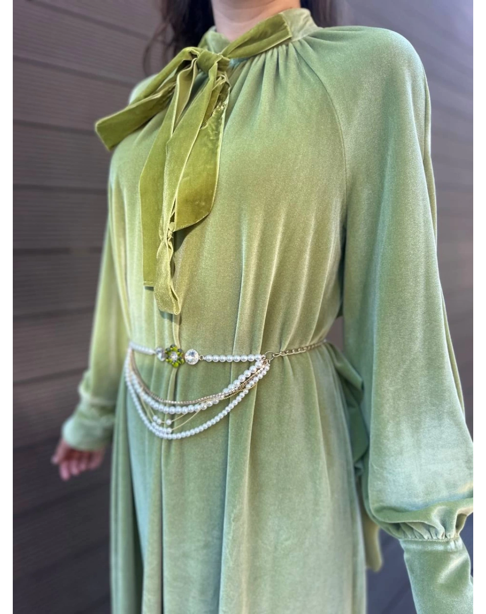 Senna SD241041030049 Fıstık Yeşili Ria Abiye