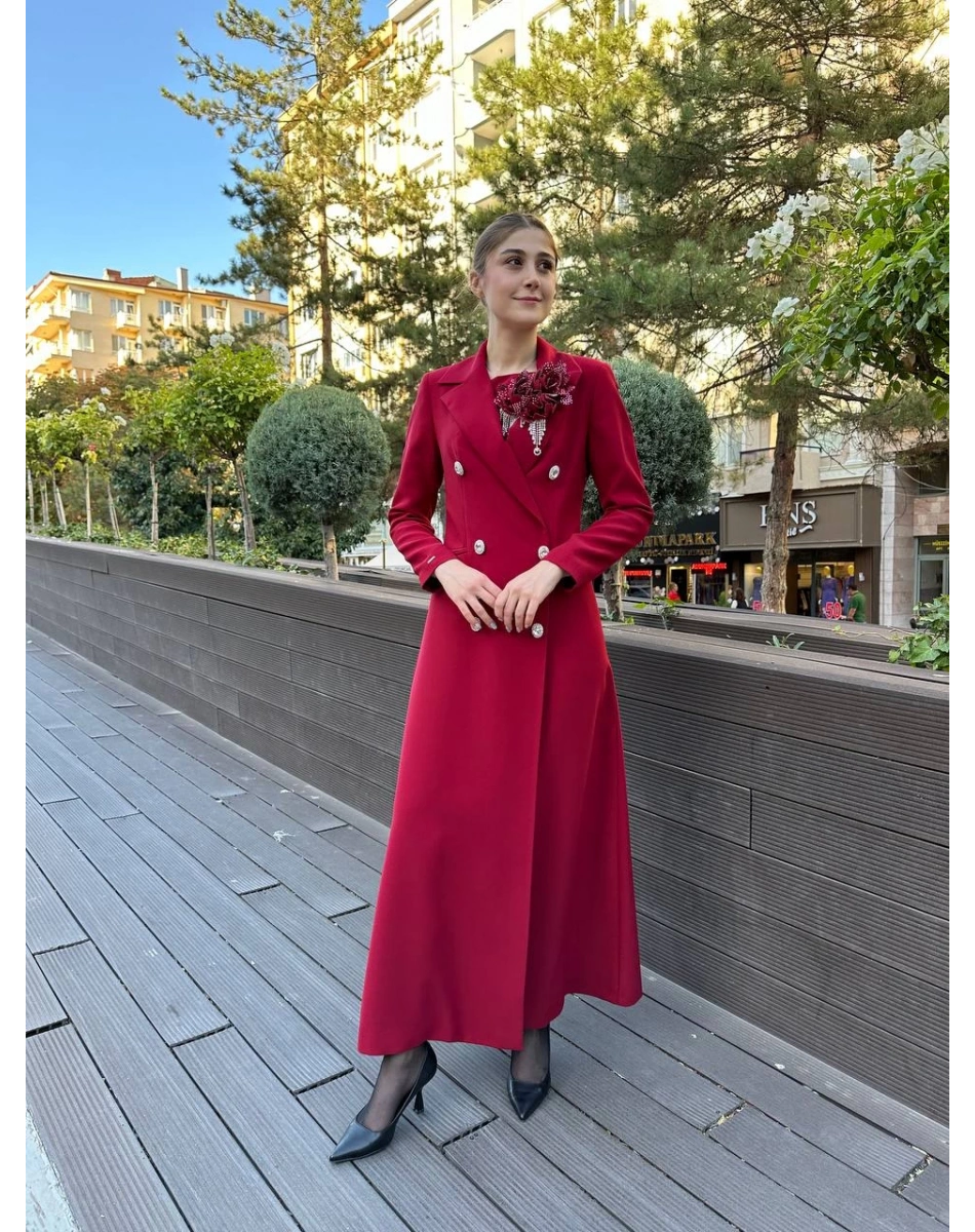 Senna SD241041030080 Bordo Rose Stone Abiye