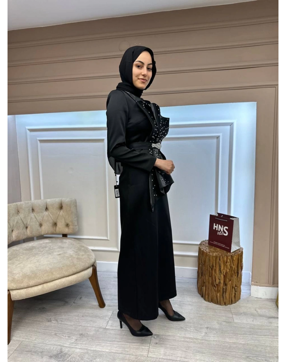 Senna SD241041030098 Siyah Sel Abiye