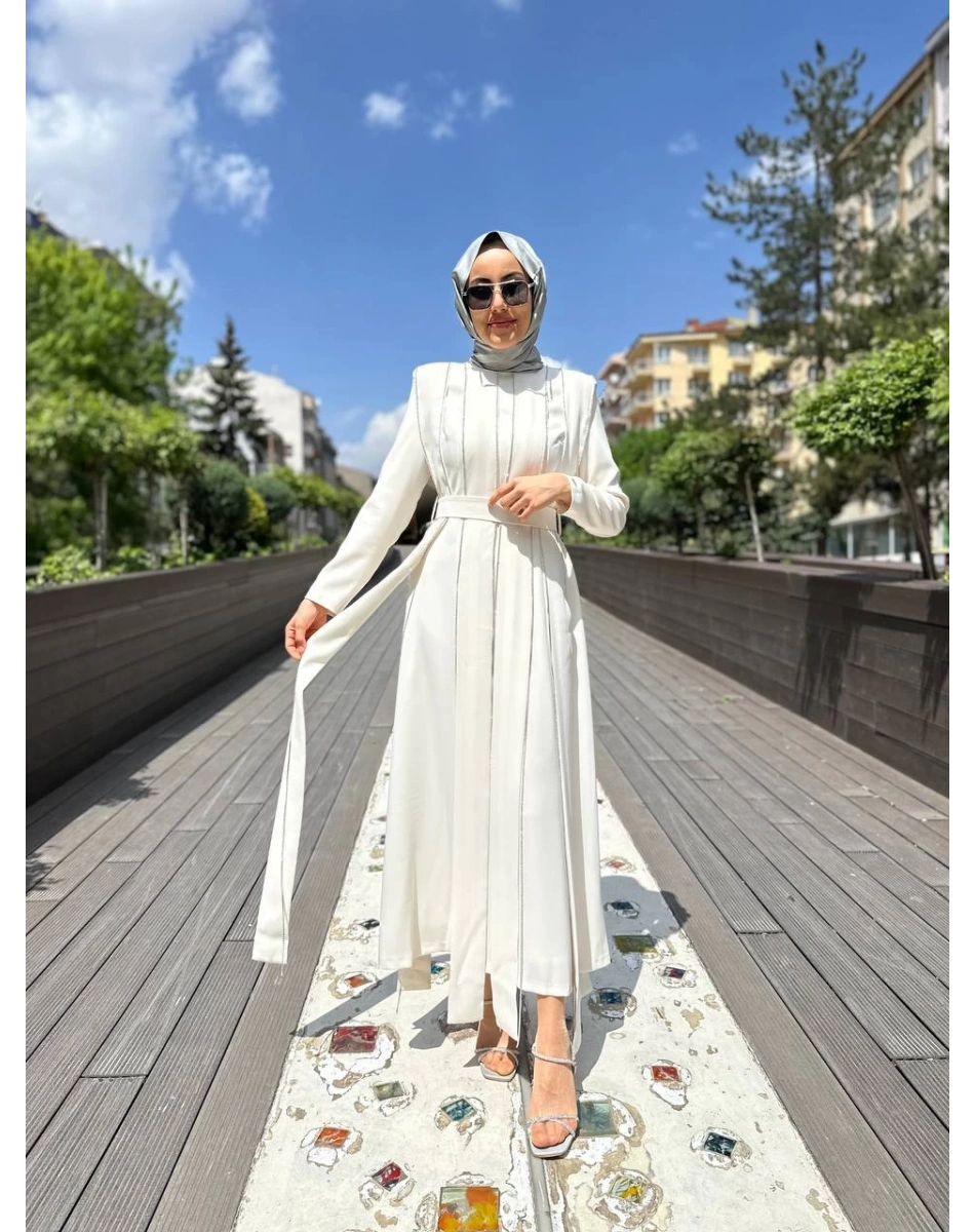 Senna SD241041030100 Ekru Tease Abiye