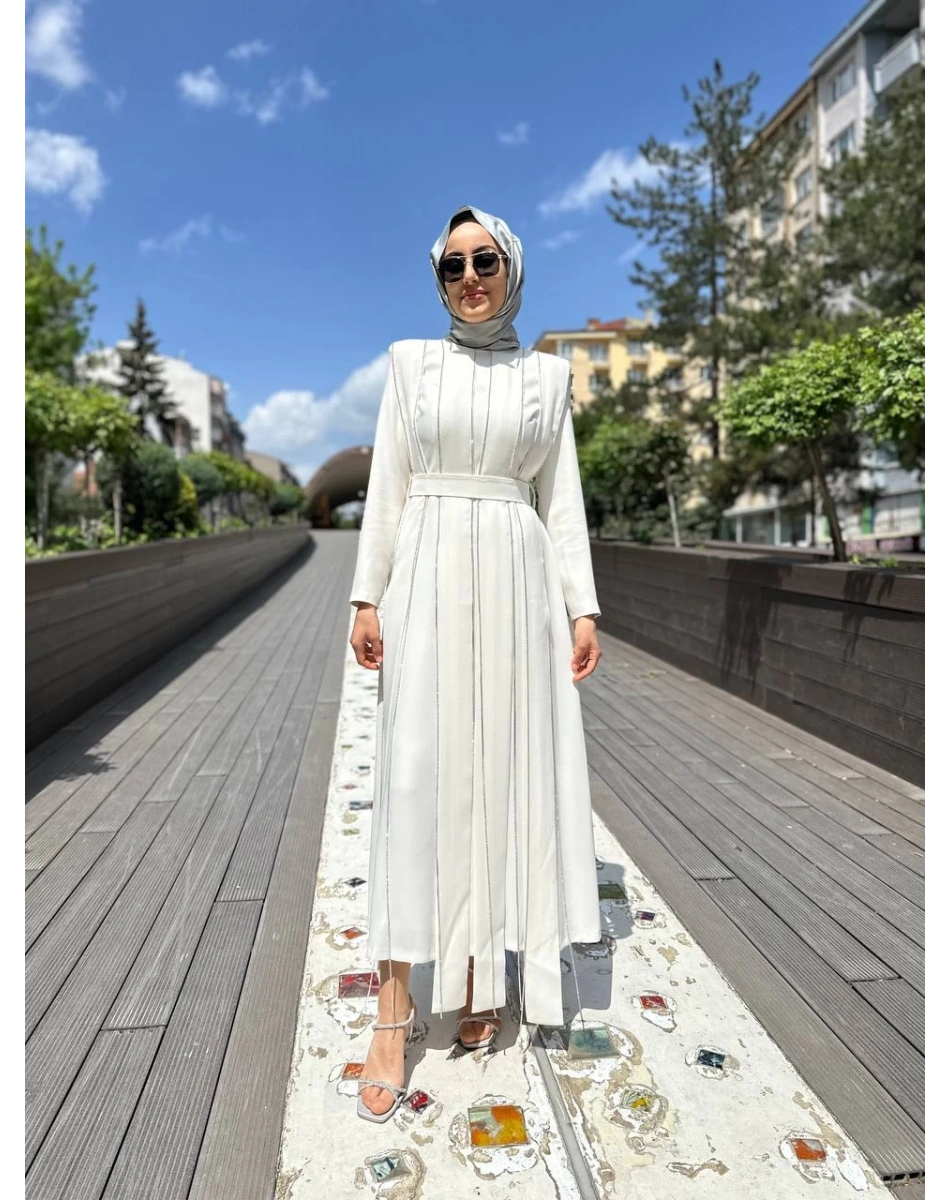 Senna SD241041030100 Ekru Tease Abiye