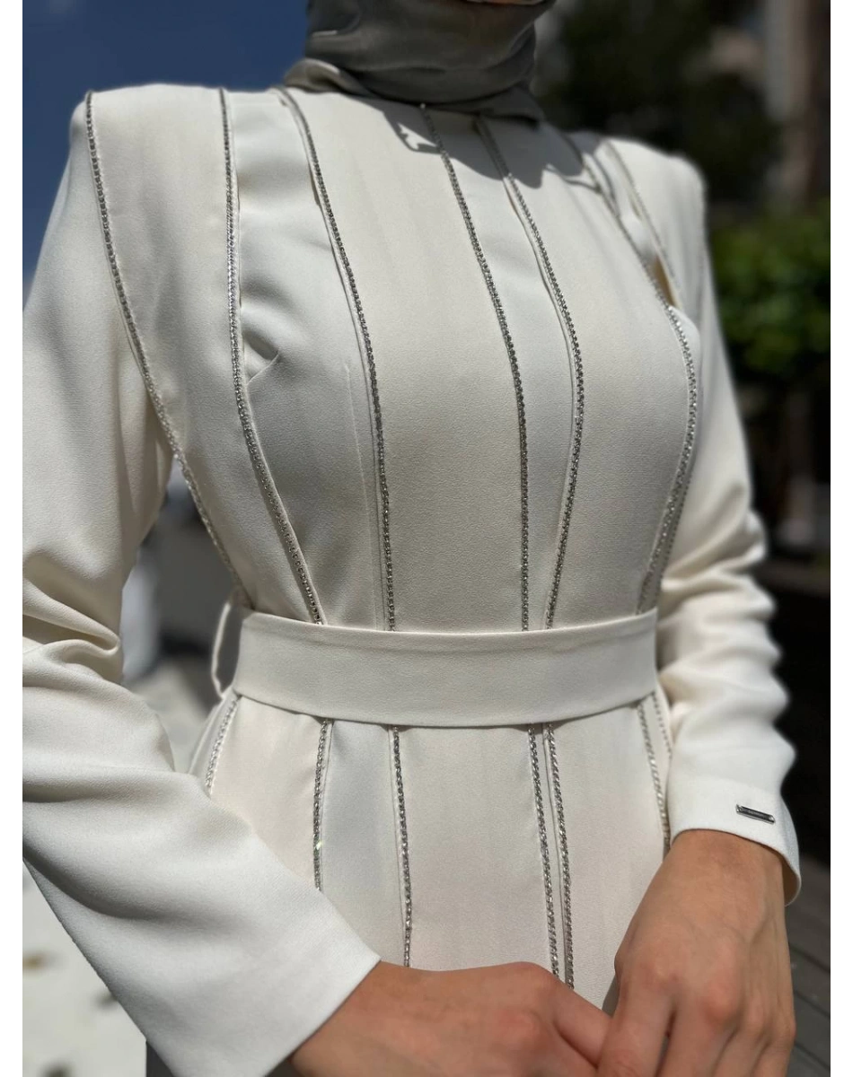 Senna SD241041030100 Ekru Tease Abiye