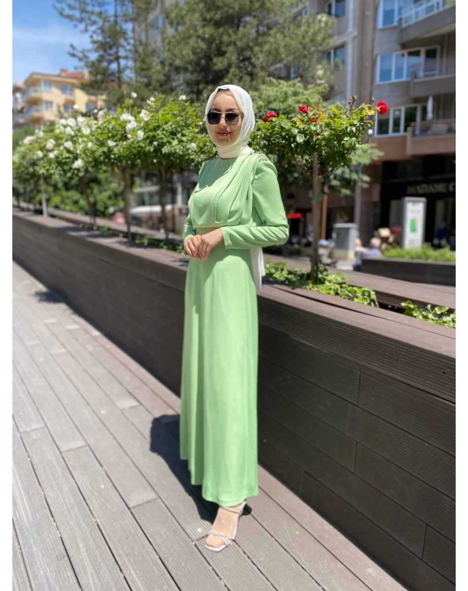 Senna SD242042030007 Fıstık Yeşili Ravine Abiye