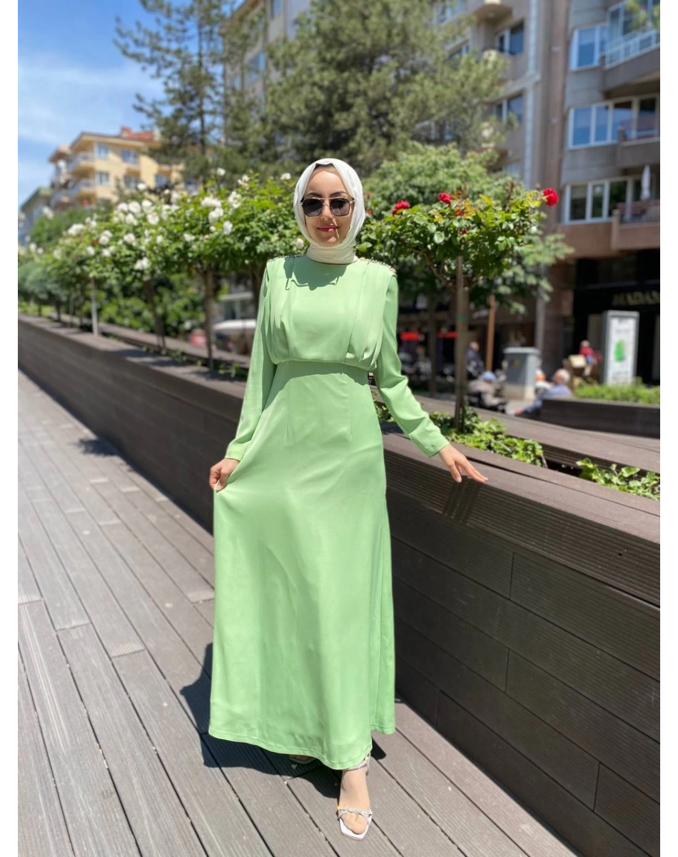 Senna SD242042030007 Fıstık Yeşili Ravine Abiye