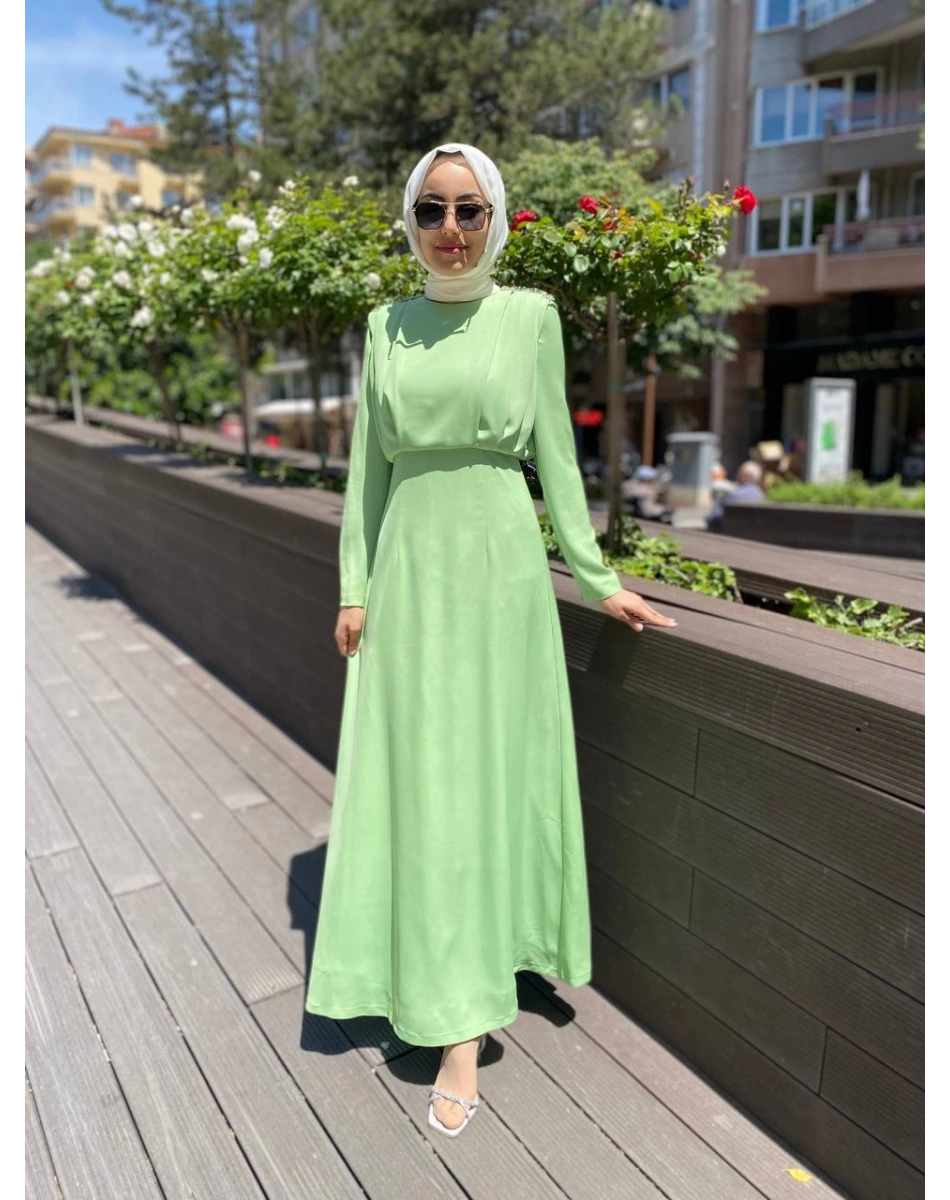 Senna SD242042030007 Fıstık Yeşili Ravine Abiye