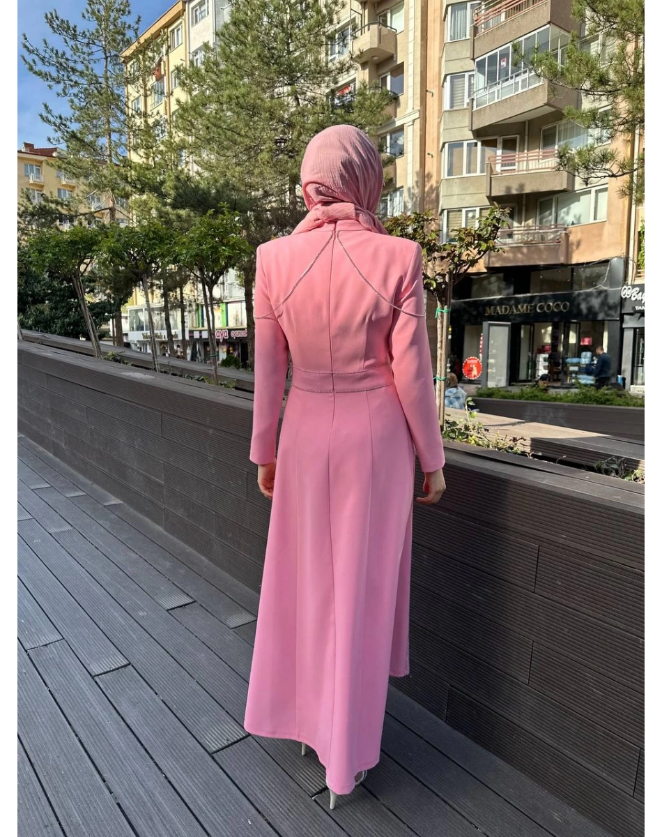 Senna SD242042030013 Pembe Crystal Abiye