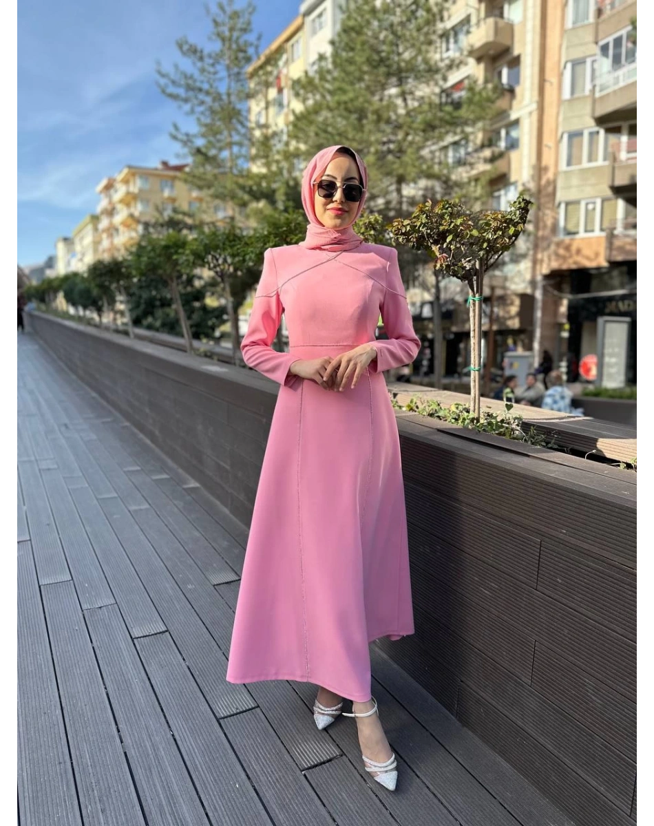 Senna SD242042030013 Pembe Crystal Abiye