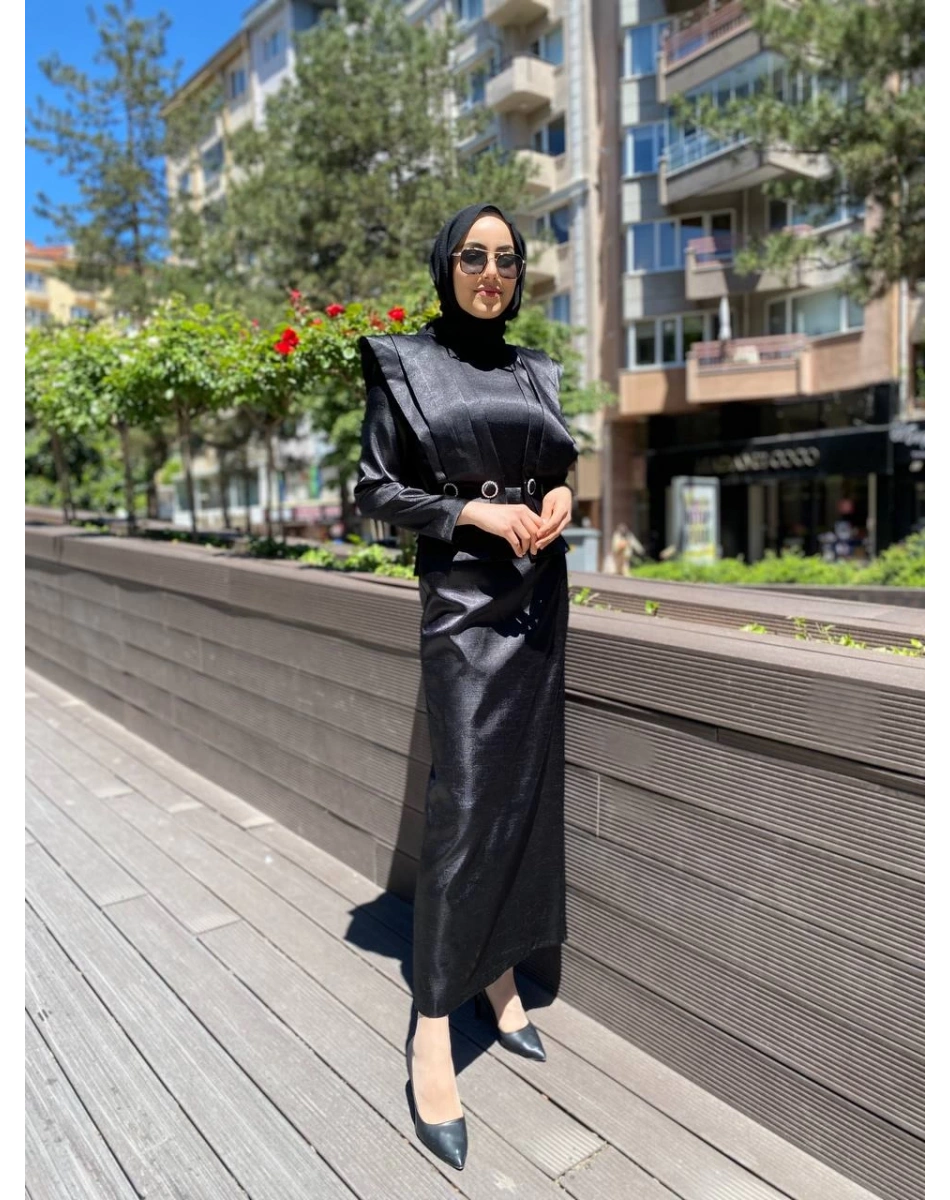 Senna SD242042030024 Siyah Fayette Abiye