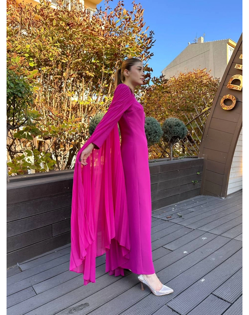 Senna SD242042030043 Fuşya Rosalin Abiye