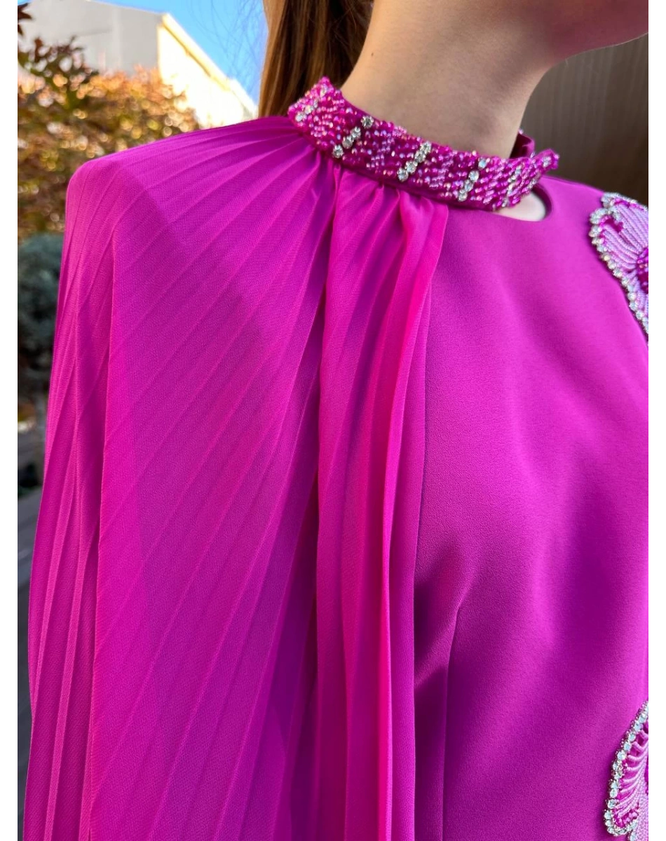 Senna SD242042030043 Fuşya Rosalin Abiye