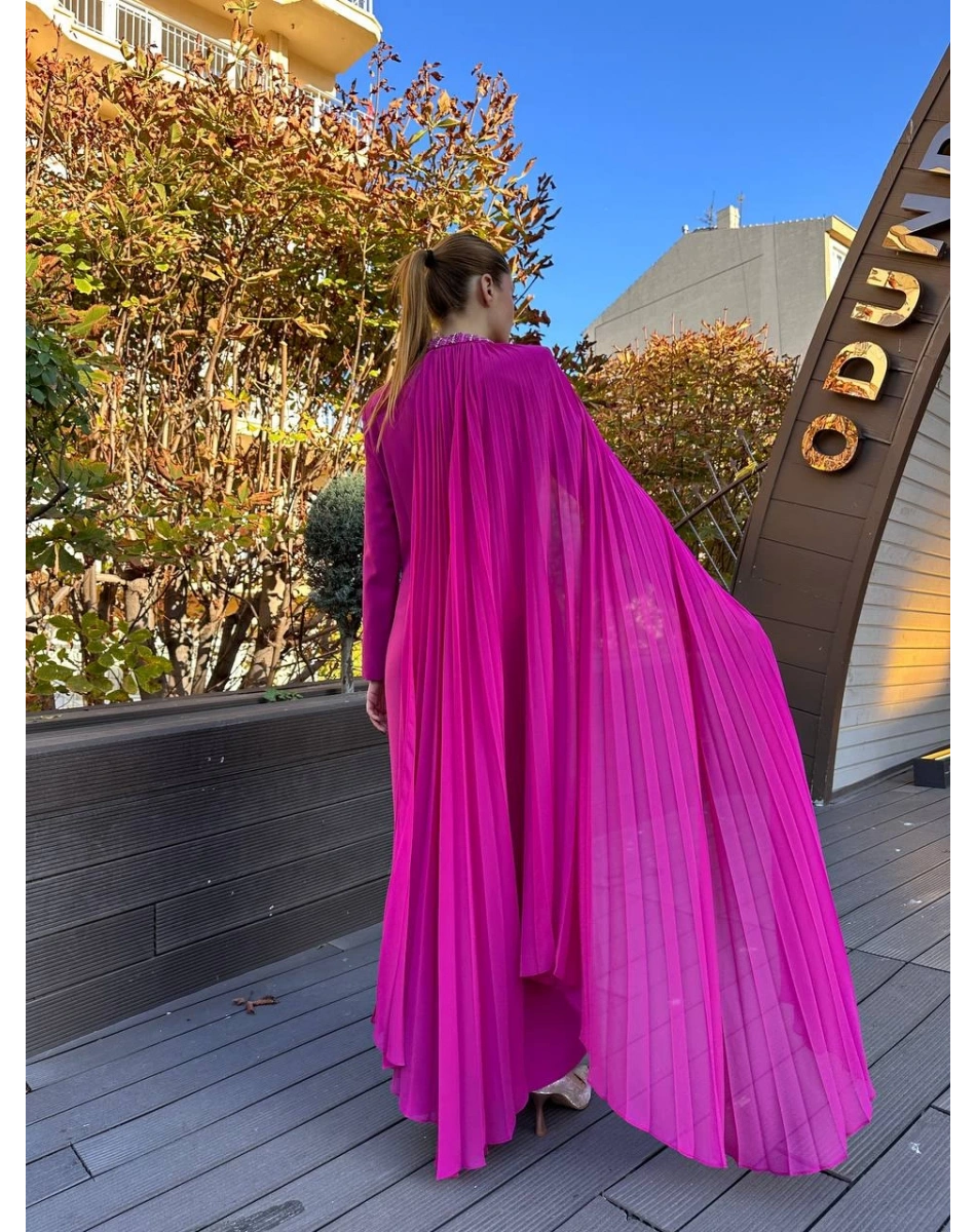 Senna SD242042030043 Fuşya Rosalin Abiye