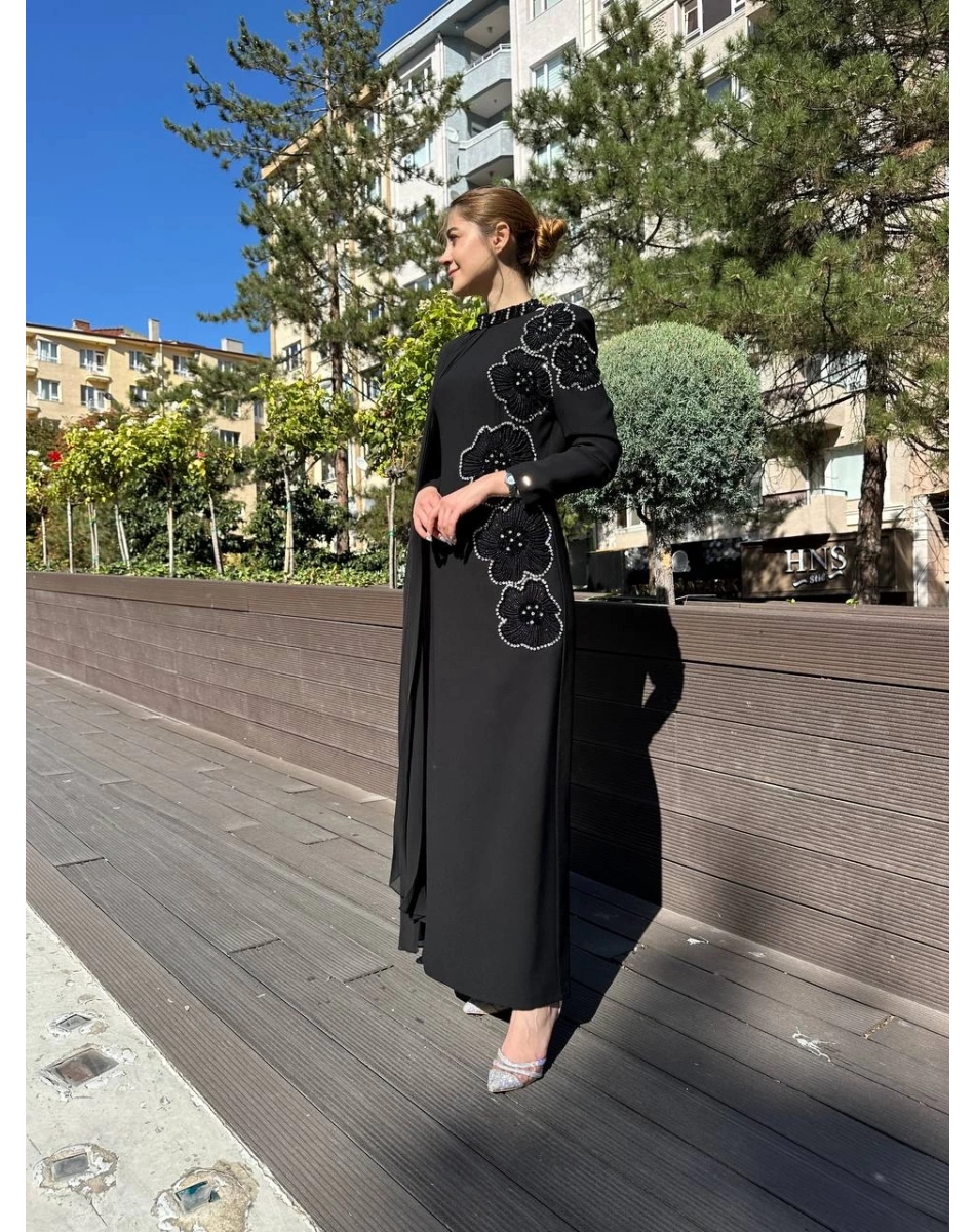 Senna SD242042030043 Siyah Rosalin Abiye