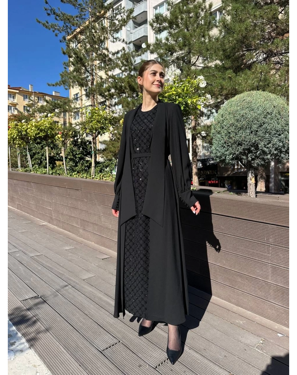 Senna SD251051030123 Siyah Dorota Abiye