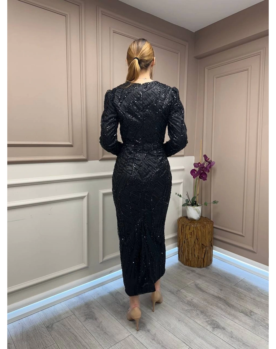 Tiara 261248 Siyah Taşlı Abiye