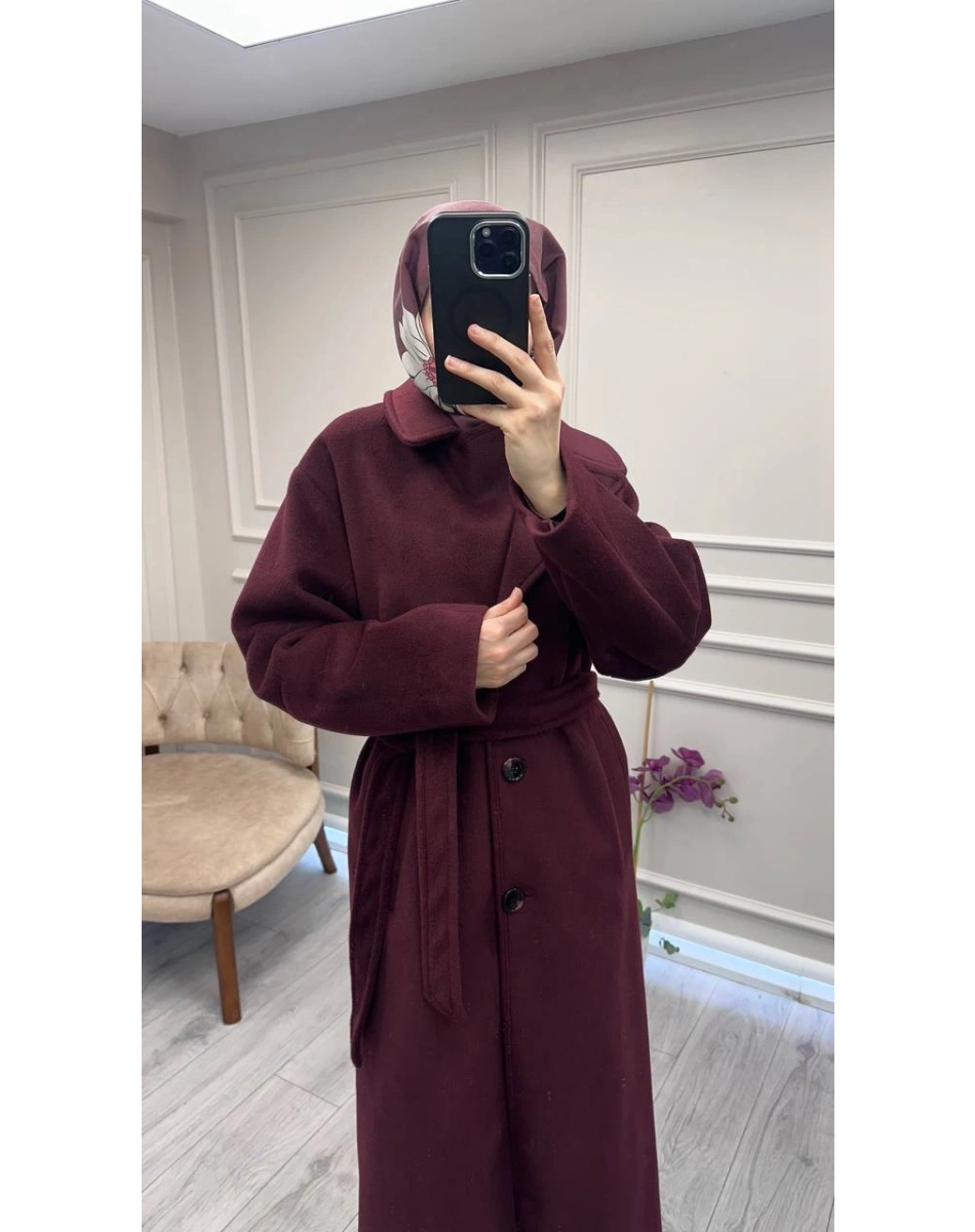 Trenç 5890 Bordo Kaşe Kaban