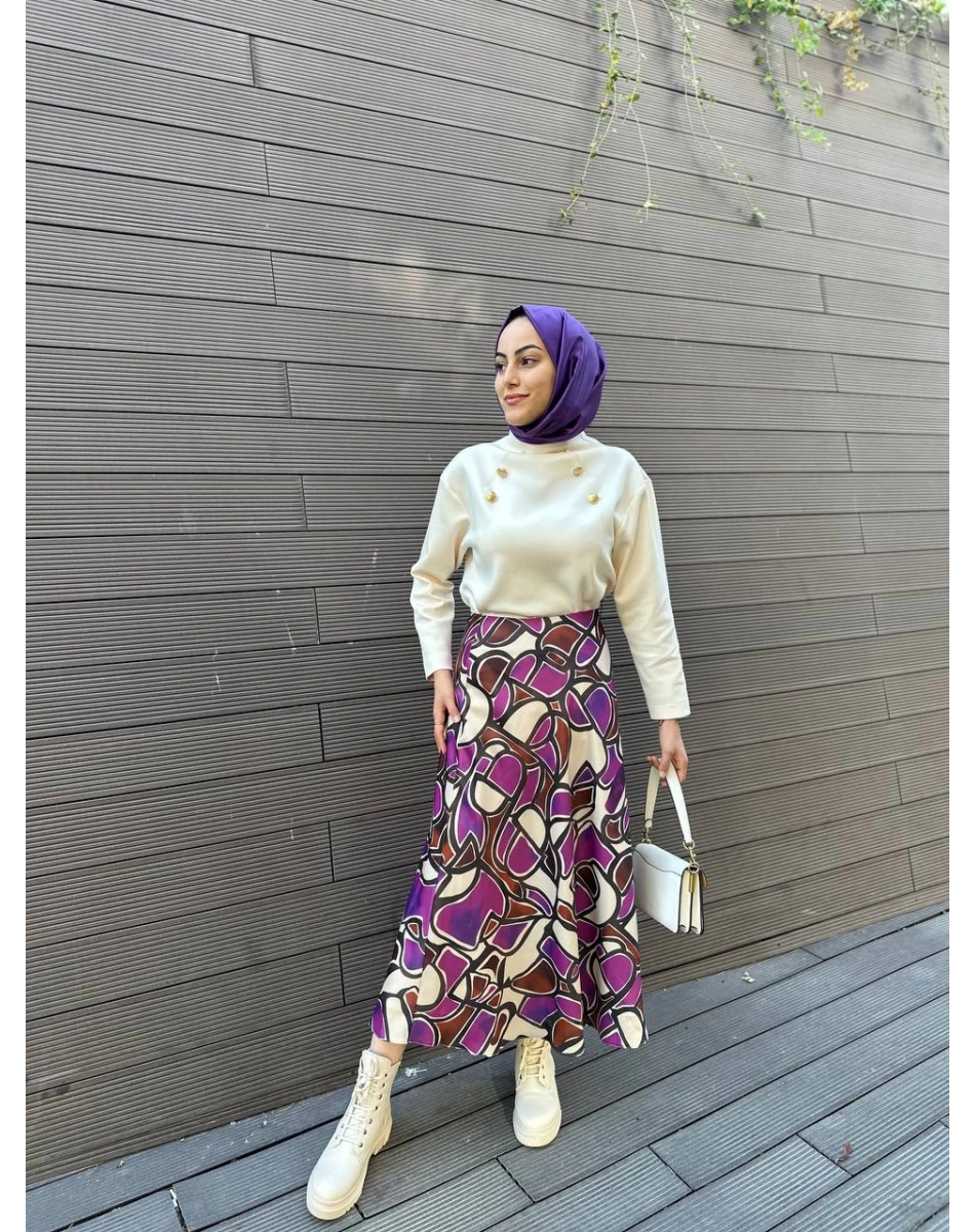 Venöve 24FWETE0002 Desenli Verge Etek