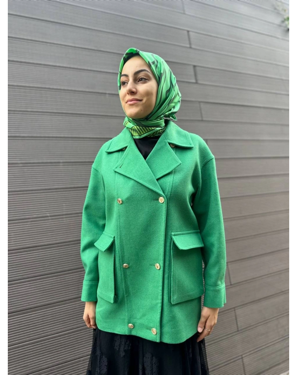 Venöve 24FWKBN0004 Yeşil Blanchett Kaban