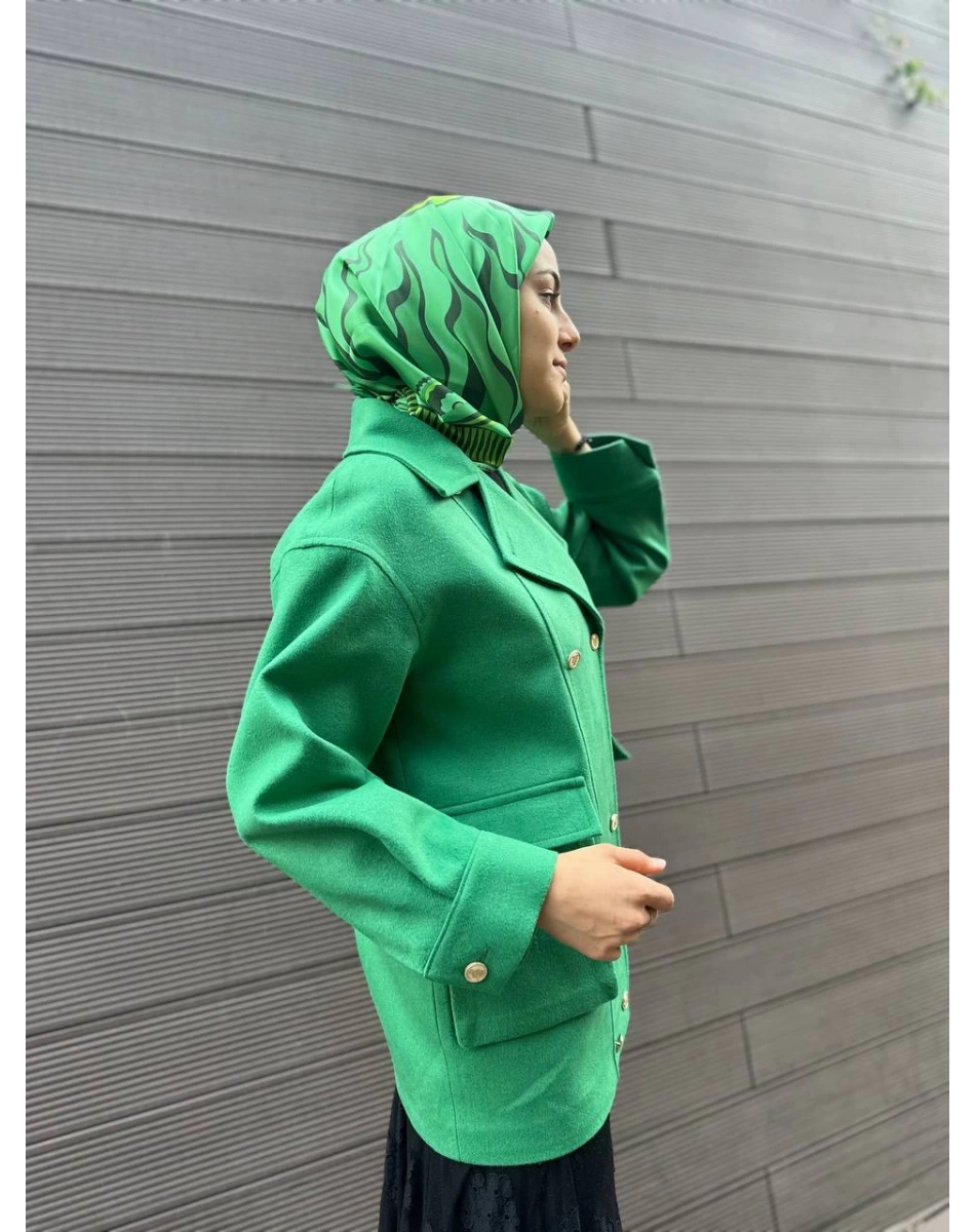 Venöve 24FWKBN0004 Yeşil Blanchett Kaban