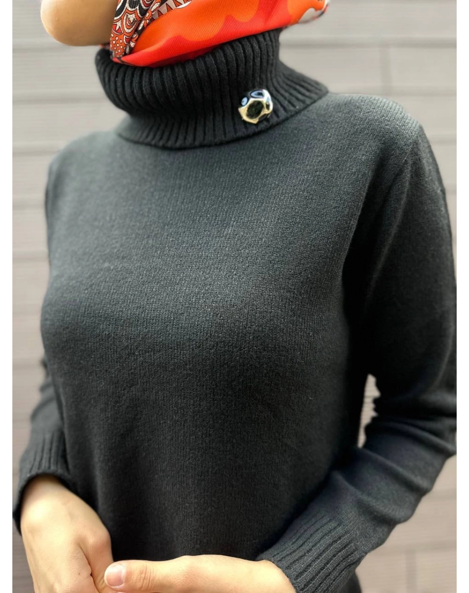 Venöve 24FWTRI0005 Siyah Mircy Triko