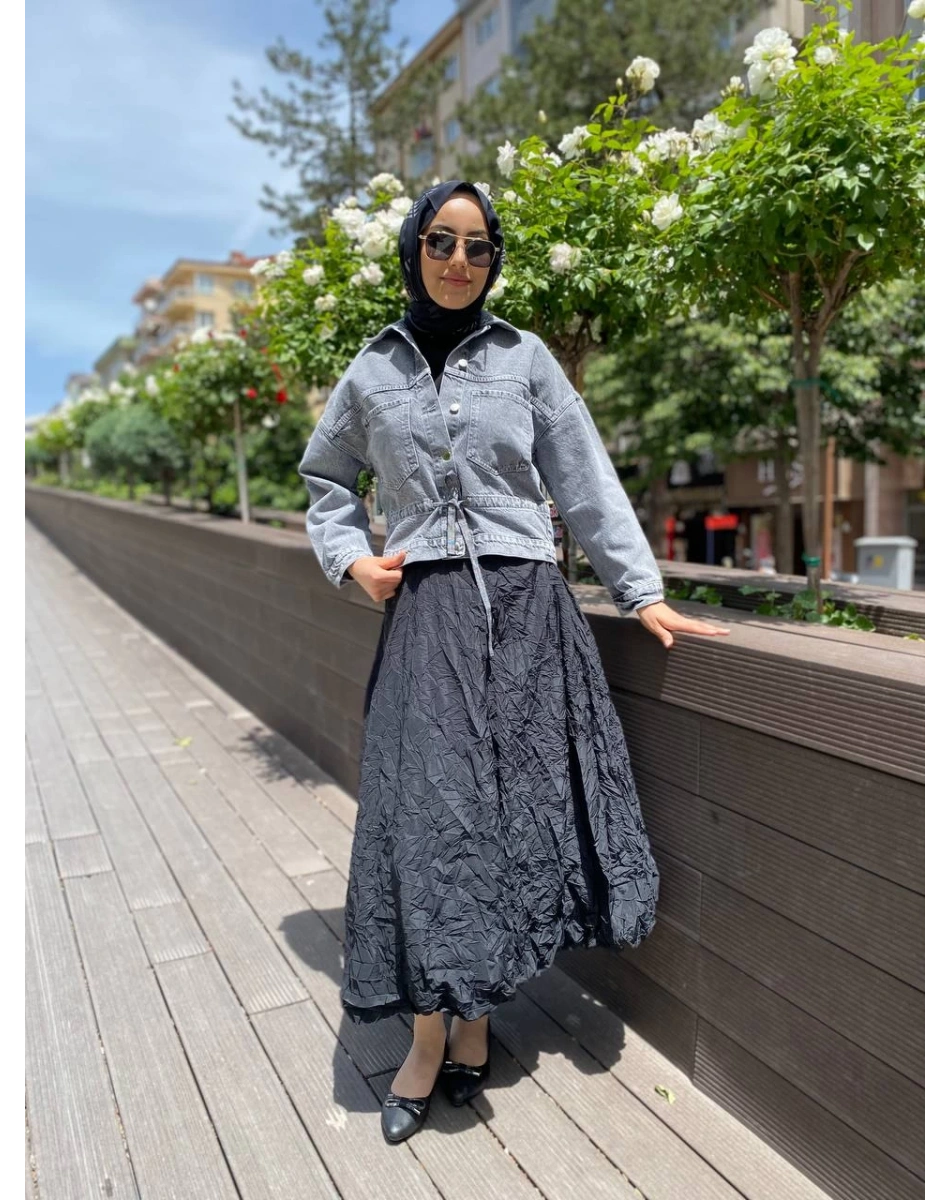 Venöve 24SSCEK0032 Gri Boye Ceket