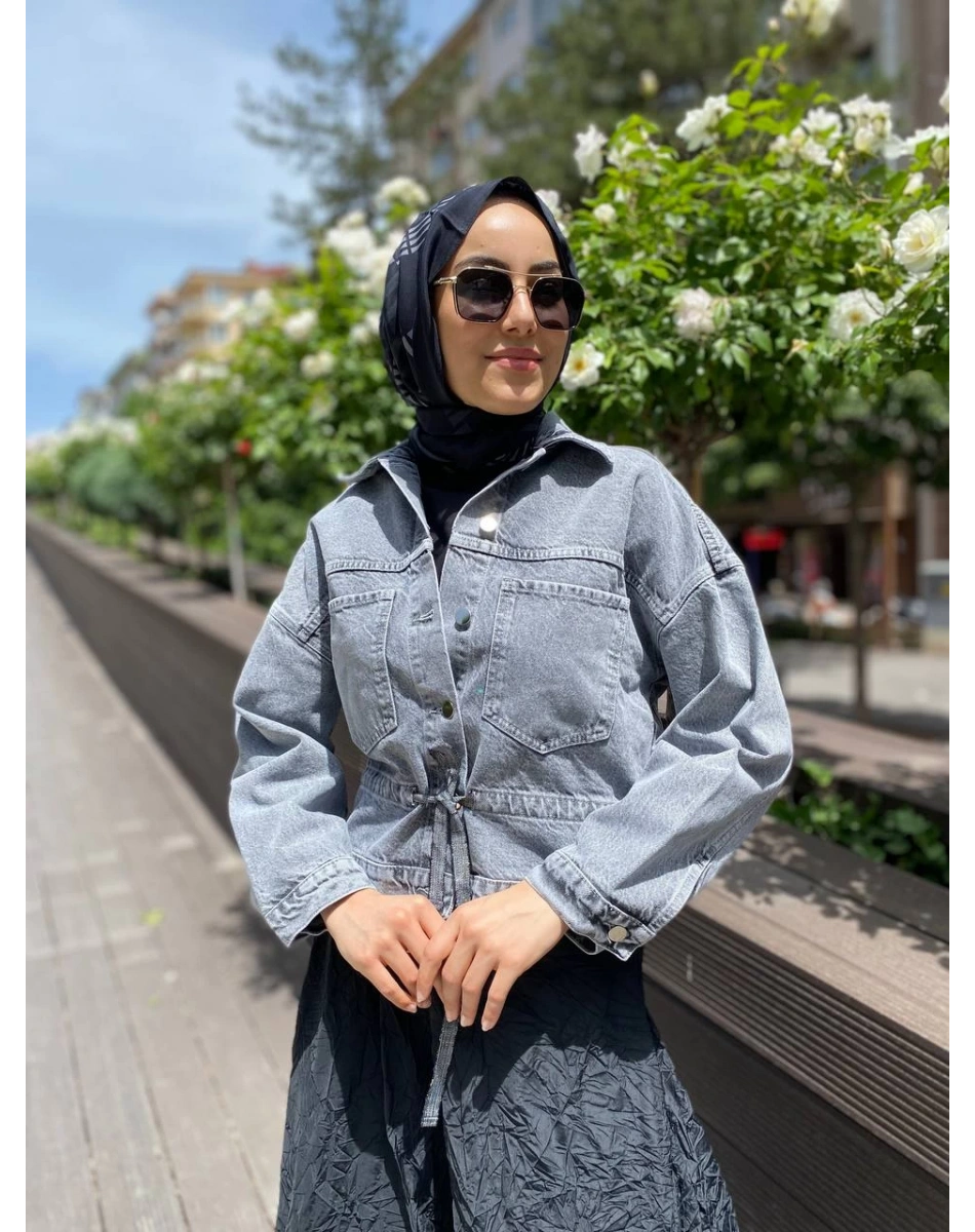 Venöve 24SSCEK0032 Gri Boye Ceket