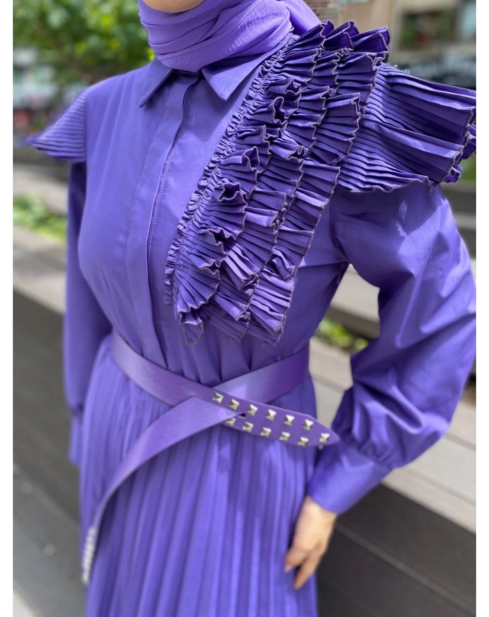 Venöve 24SSELB0009 Mor Centro Elbise