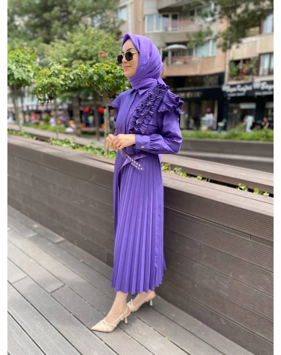 Venöve 24SSELB0009 Mor Centro Elbise