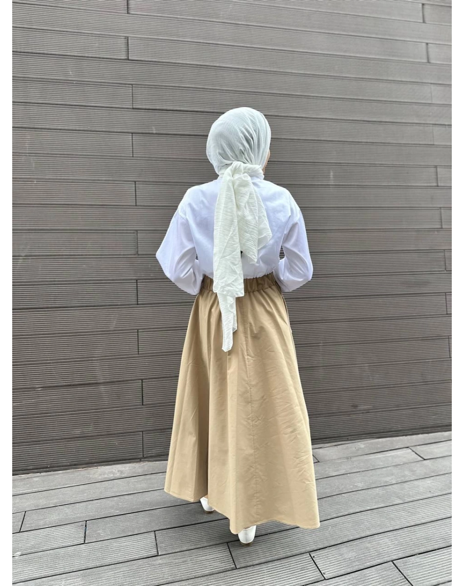 Venöve 24SSELB0027 Ekru Piakenza Elbise