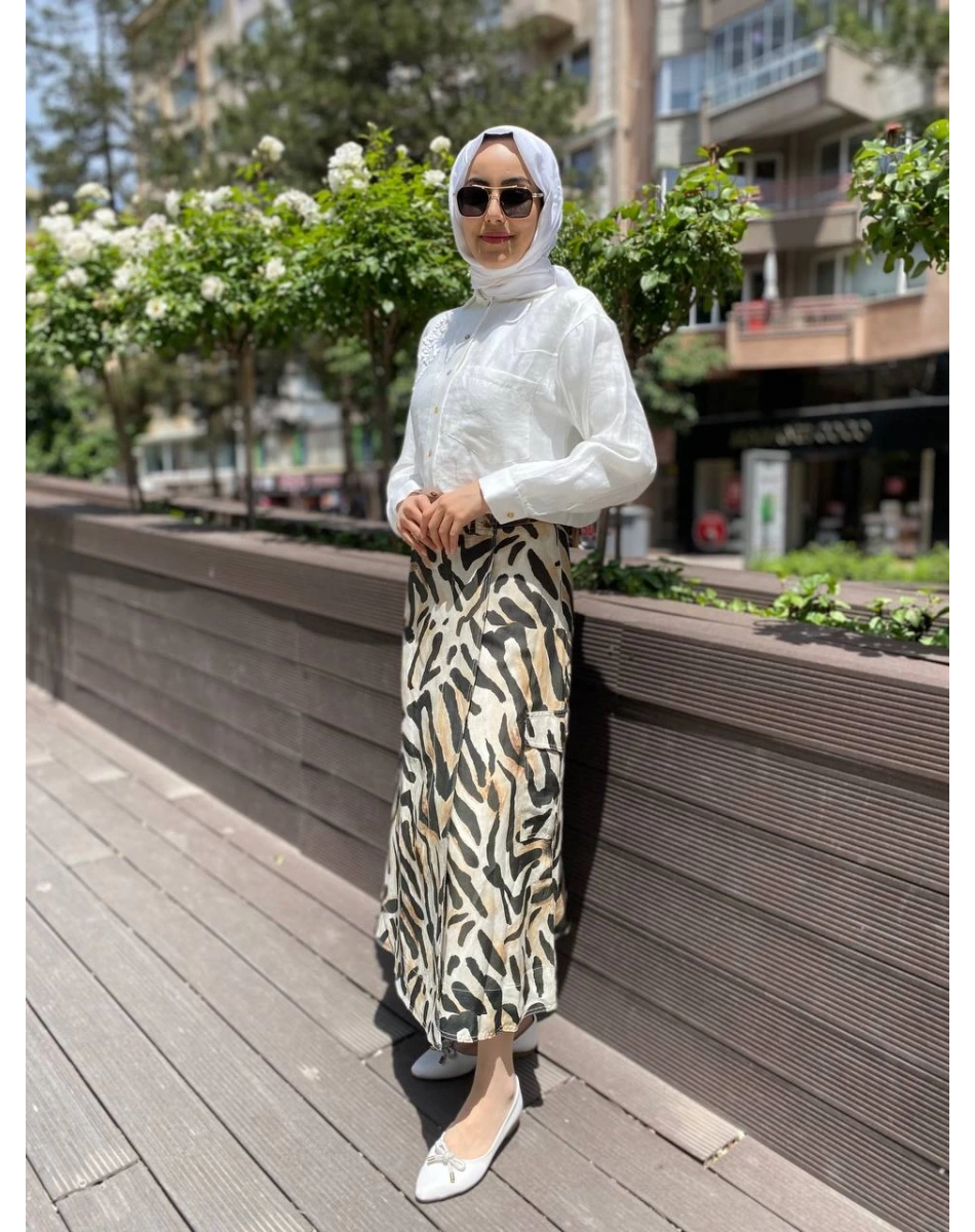 Venöve 24SSETE0009 Yeşil Halles Etek