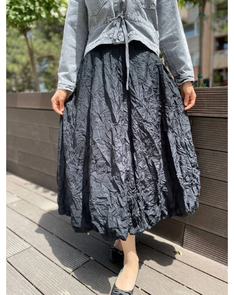 Venöve 24SSETE0014 Siyah Deinze Etek