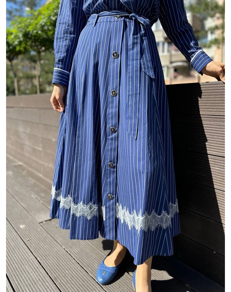 Venöve 24SSETE0017 Lacivert Asse Etek