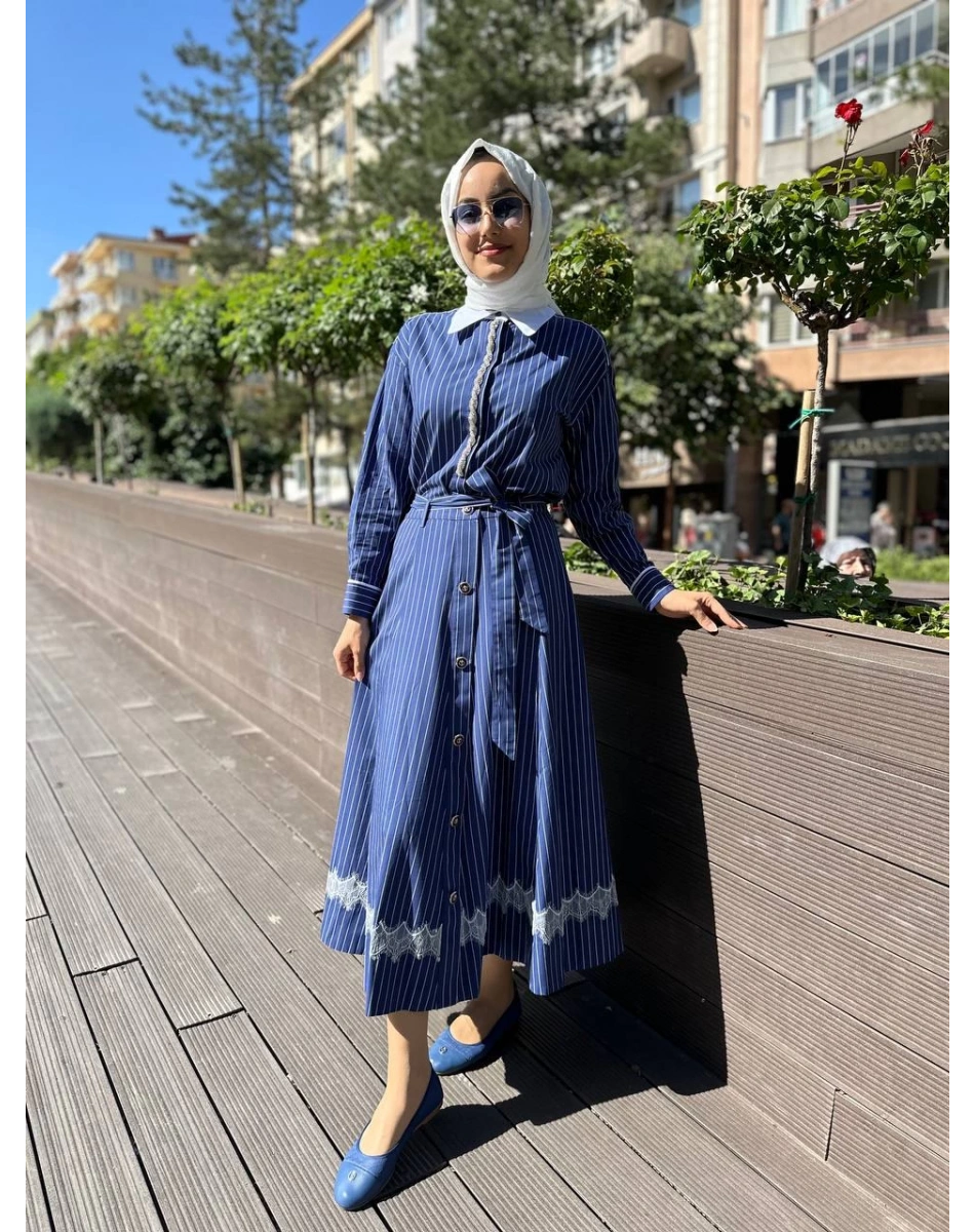 Venöve 24SSETE0017 Lacivert Asse Etek