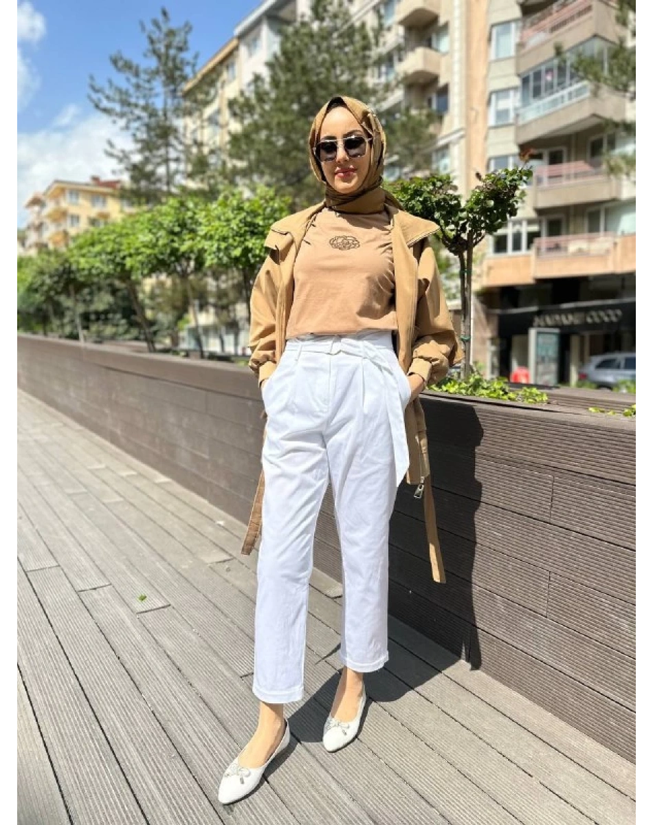 Venöve 24SSPNT0024 Ekru Brandon Pantolon