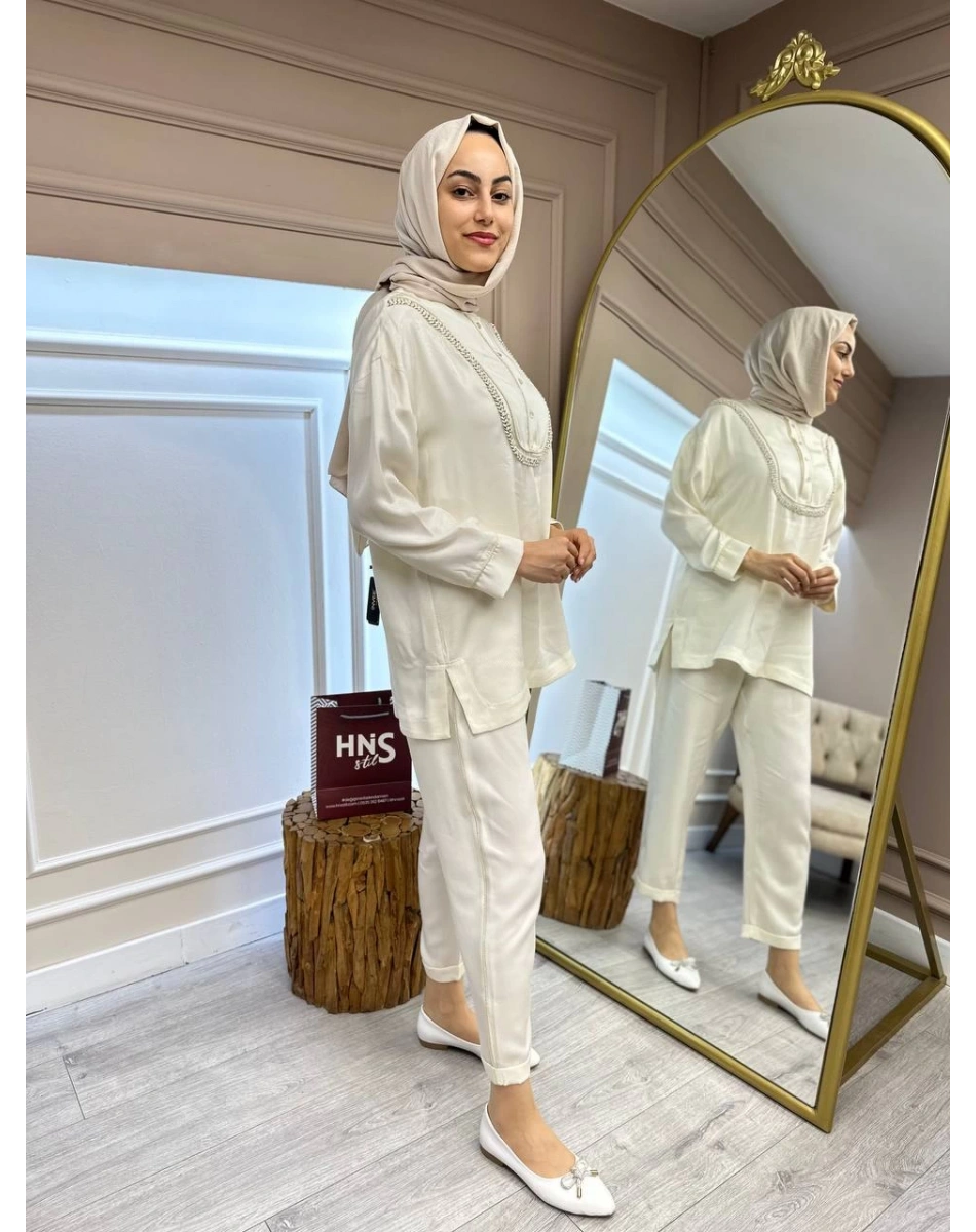 Venöve 24SSTUN0012 Ekru Liestal Takım