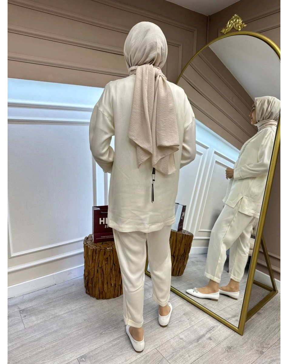 Venöve 24SSTUN0012 Ekru Liestal Takım