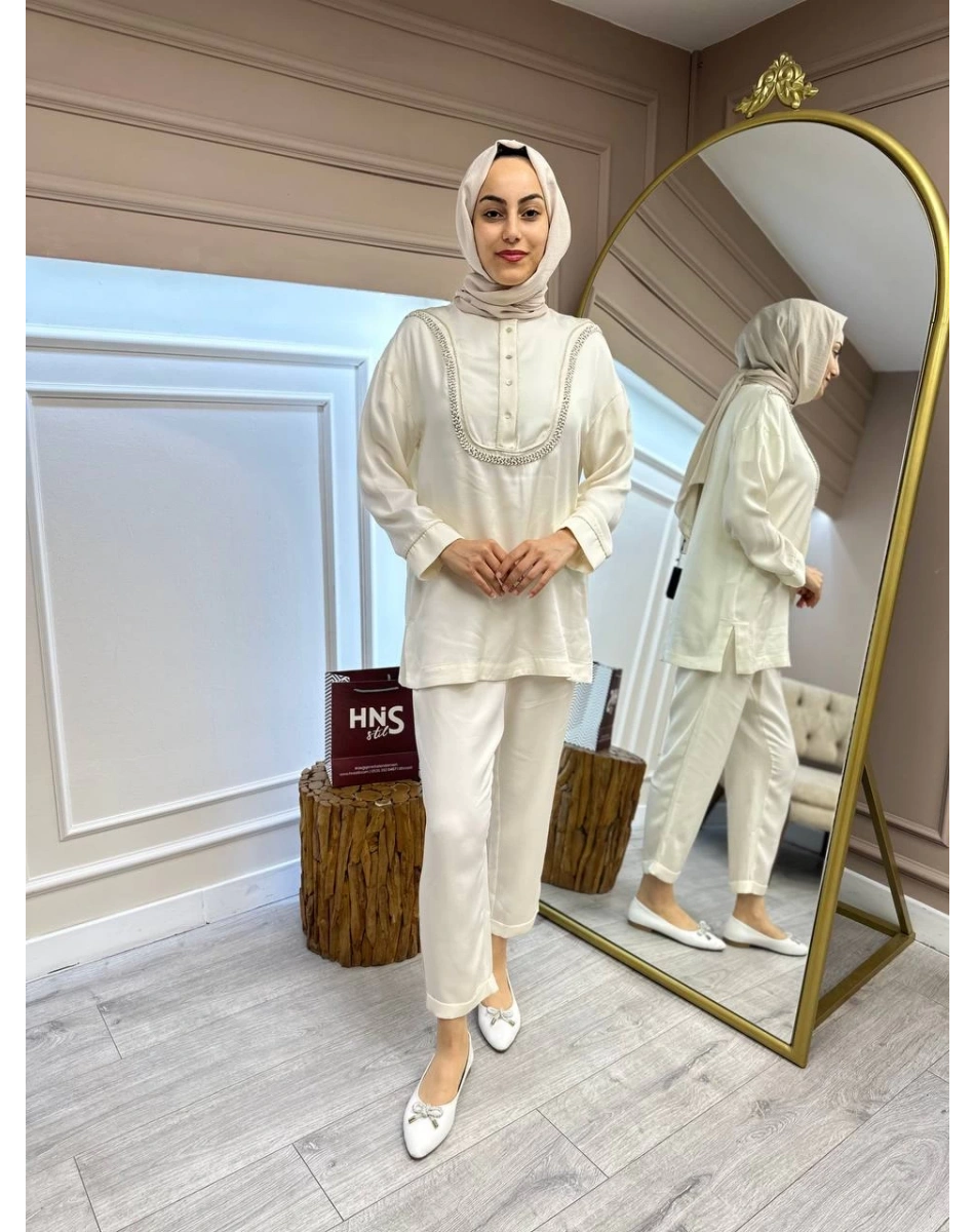 Venöve 24SSTUN0012 Ekru Liestal Takım