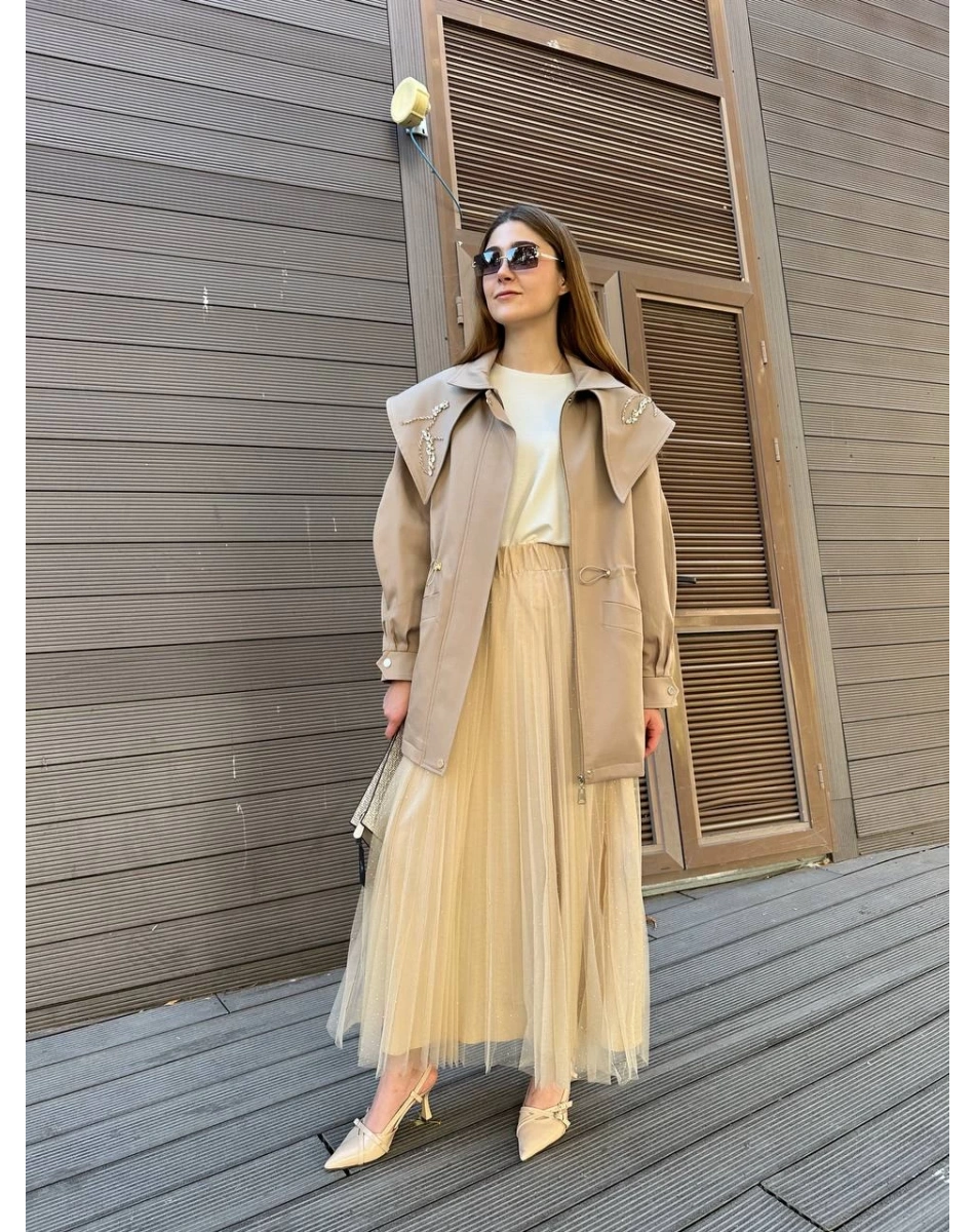 Venöve 25FWCEK0011 Camel Carlo Ceket