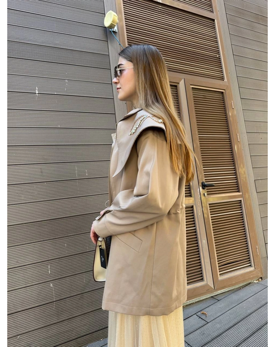 Venöve 25FWCEK0011 Camel Carlo Ceket