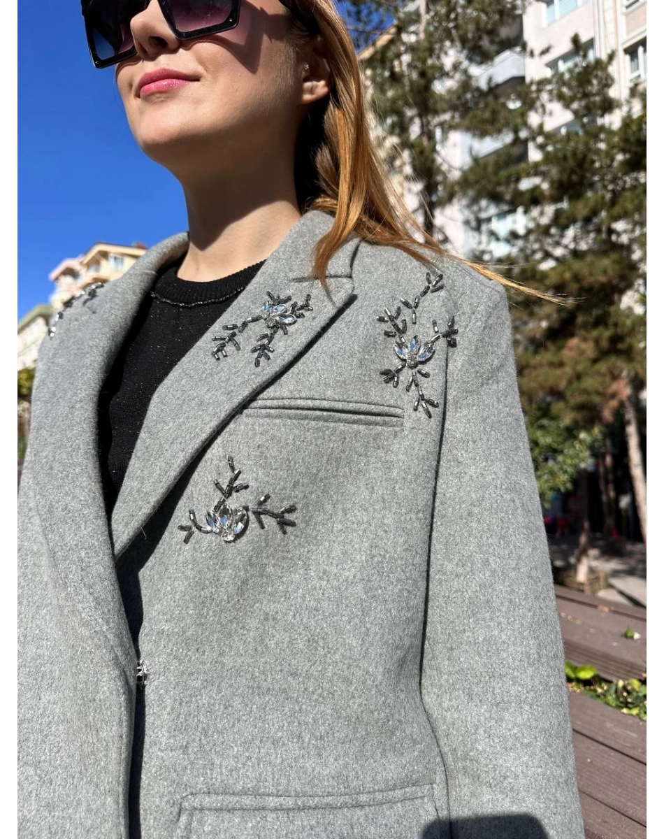 Venöve 25FWCEK0014 Gri Boyce Ceket