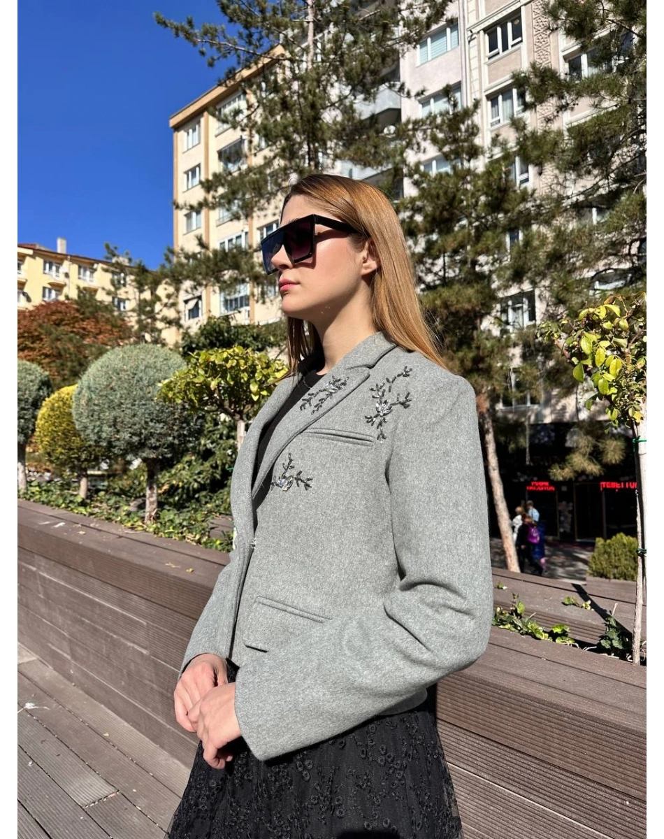 Venöve 25FWCEK0014 Gri Boyce Ceket