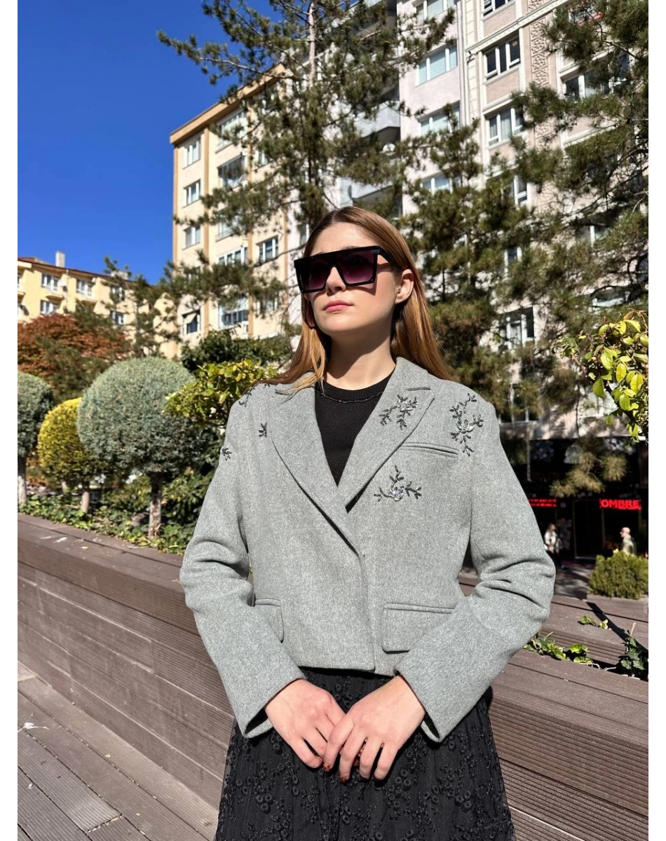 Venöve 25FWCEK0014 Gri Boyce Ceket