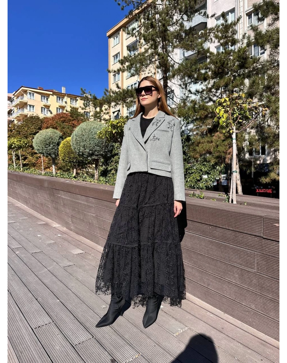 Venöve 25FWCEK0014 Gri Boyce Ceket