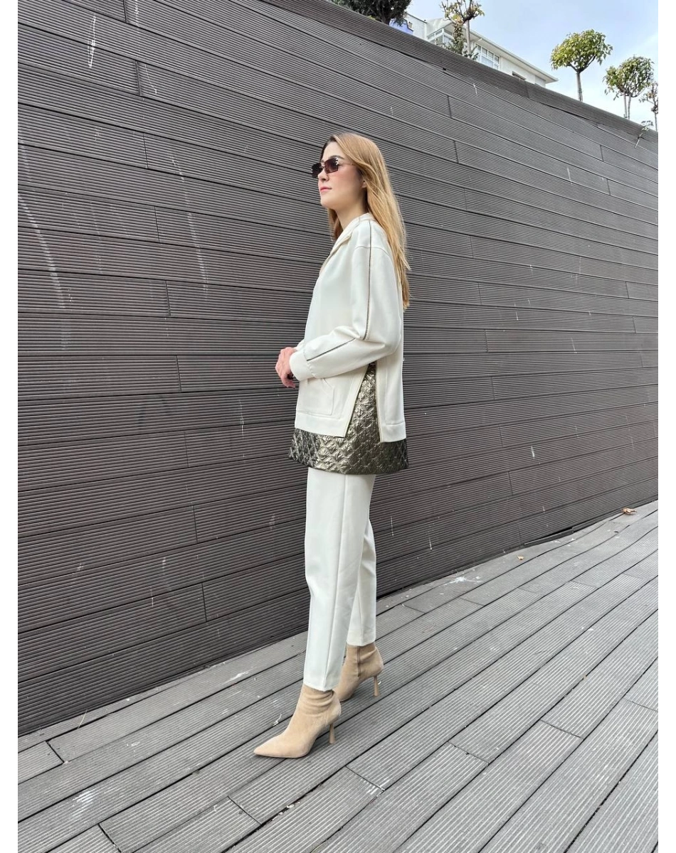 Venöve 25FWCEK0020 Ekru Cardi Takım