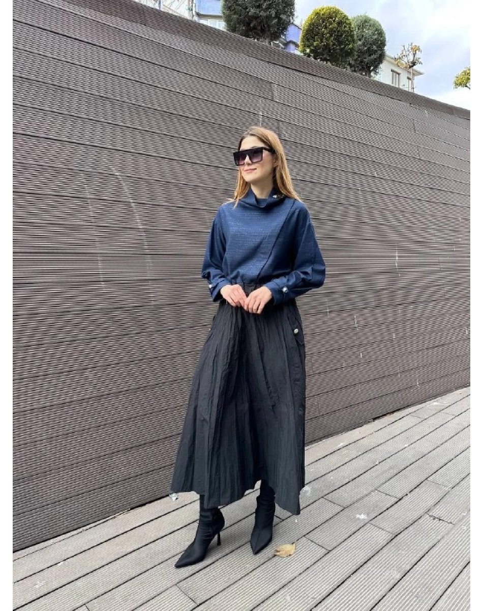 Venöve 25FWELB0004 Lacivert Pred Elbise