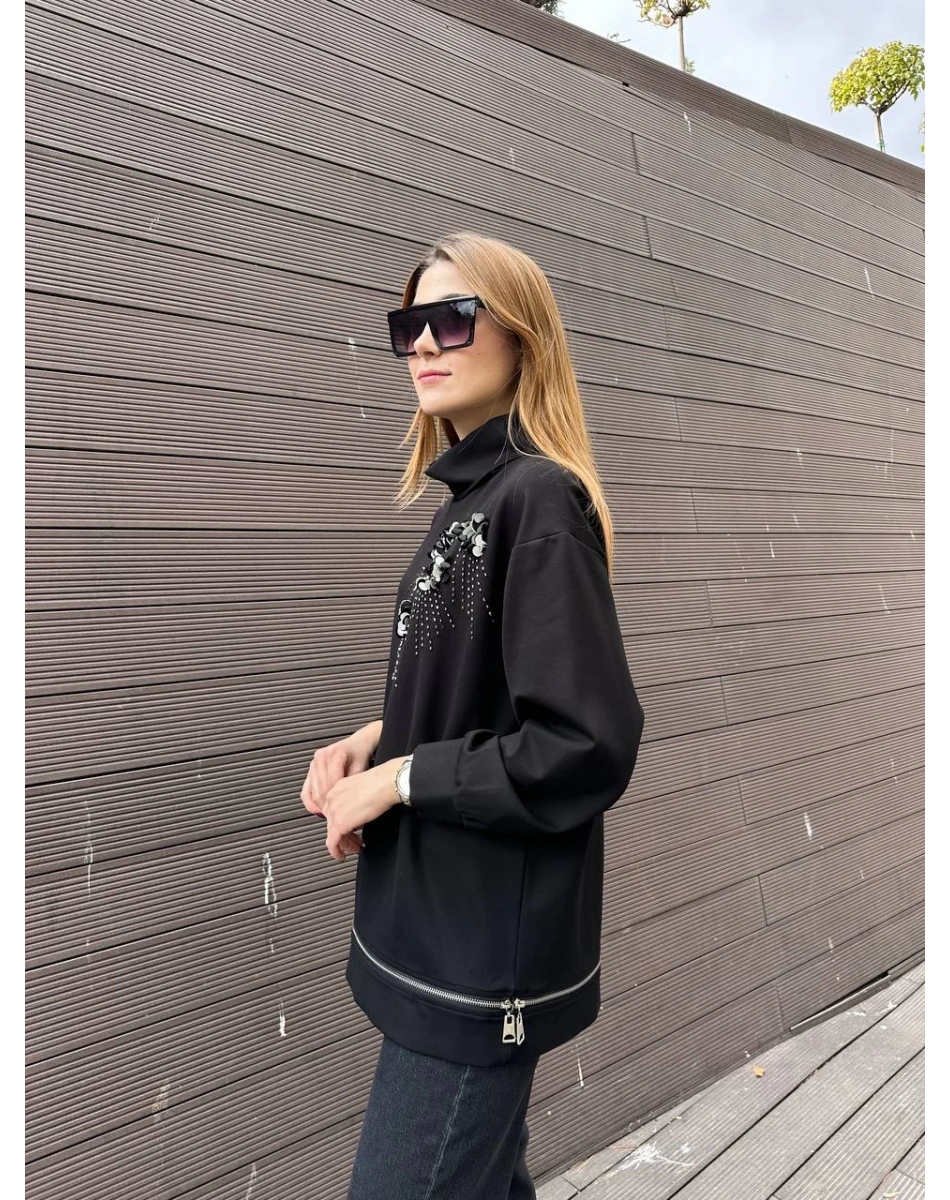 Venöve 25FWSWE0011 Siyah Holly Sweat