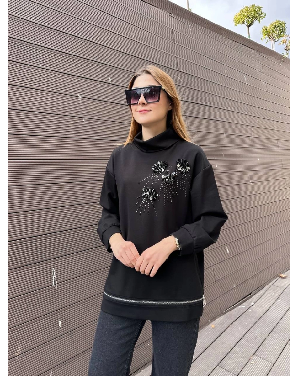 Venöve 25FWSWE0011 Siyah Holly Sweat