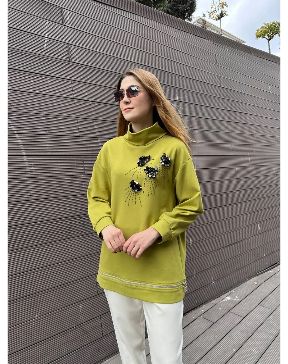 Venöve 25FWSWE0011 Yeşil Holly Sweat