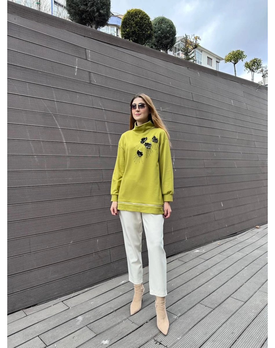 Venöve 25FWSWE0011 Yeşil Holly Sweat